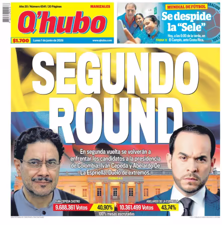Q'Hubo Manizales - 1 junio 2026