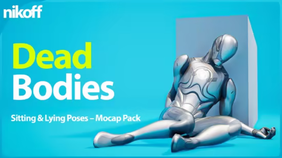 FAB - Dead Bodies Sitting &amp; Lying Poses – Mocap Pack (5.0 – 5.7)