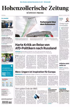 Hohenzollerische Zeitung - 3 Juni 2026