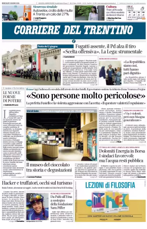 Corriere del Trentino - 3 giugno 2026