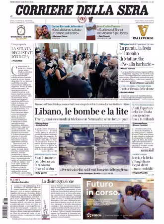 Corriere della Sera - 3 giugno 2026