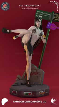 Magpie 3D – Tifa Final Fantasy VII – 3D Print Model