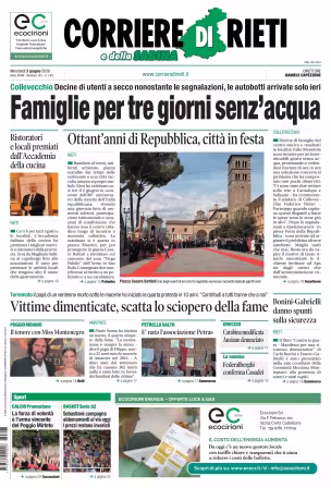 Corriere di Rieti - 3 giugno 2026