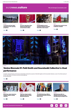 Euronews Culture and Sport Compiled Edition - 3 June 2026