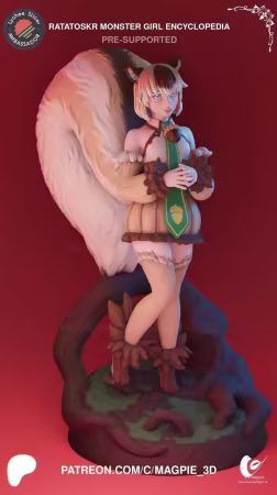 Magpie 3D – Ratatoskr Monster Girl Encyclopedia – 3D Print Model