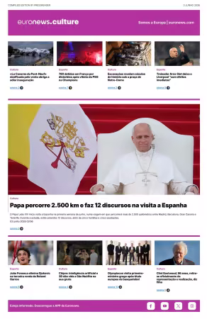 Euronews Culture and Sport (Portuguese) - 3 junho 2026