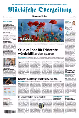 Markische Oderzeitung Bernau - 4 Juni 2026