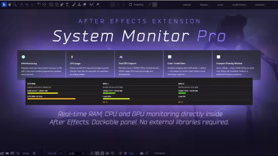 Aescripts System Monitor Pro for After Effects v1.1