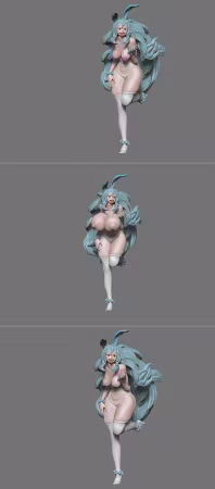 Lunaria Velvetpaw – Playful Bunny Succubus – 3D Print Model