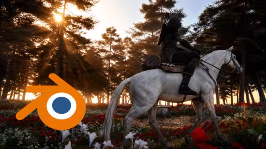 Blender 3D Environment Project:Horse Riding Through a Forest