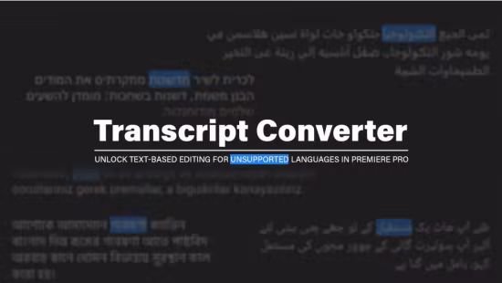 Aescripts Transcript Converter v2.5.1 for Premiere Pro
