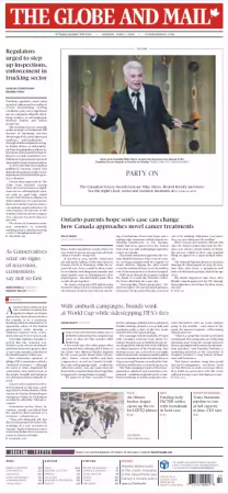 The Globe and Mail - Ottawa/Quebec Edition, June 01, 2026