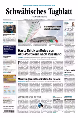 Schwabisches Tagblatt Tubinger Chronik - 3 Juni 2026