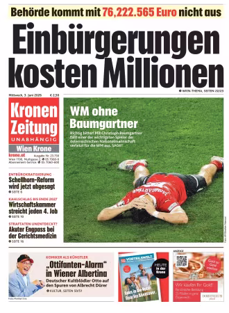 Kronen Zeitung - 3 Juni 2026