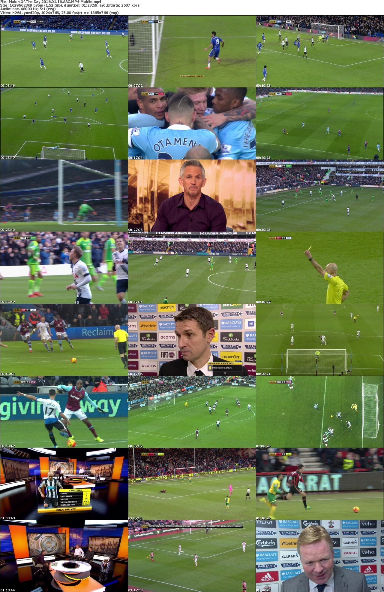 Match Of The Day 2016 01 16 AAC MP4-Mobile