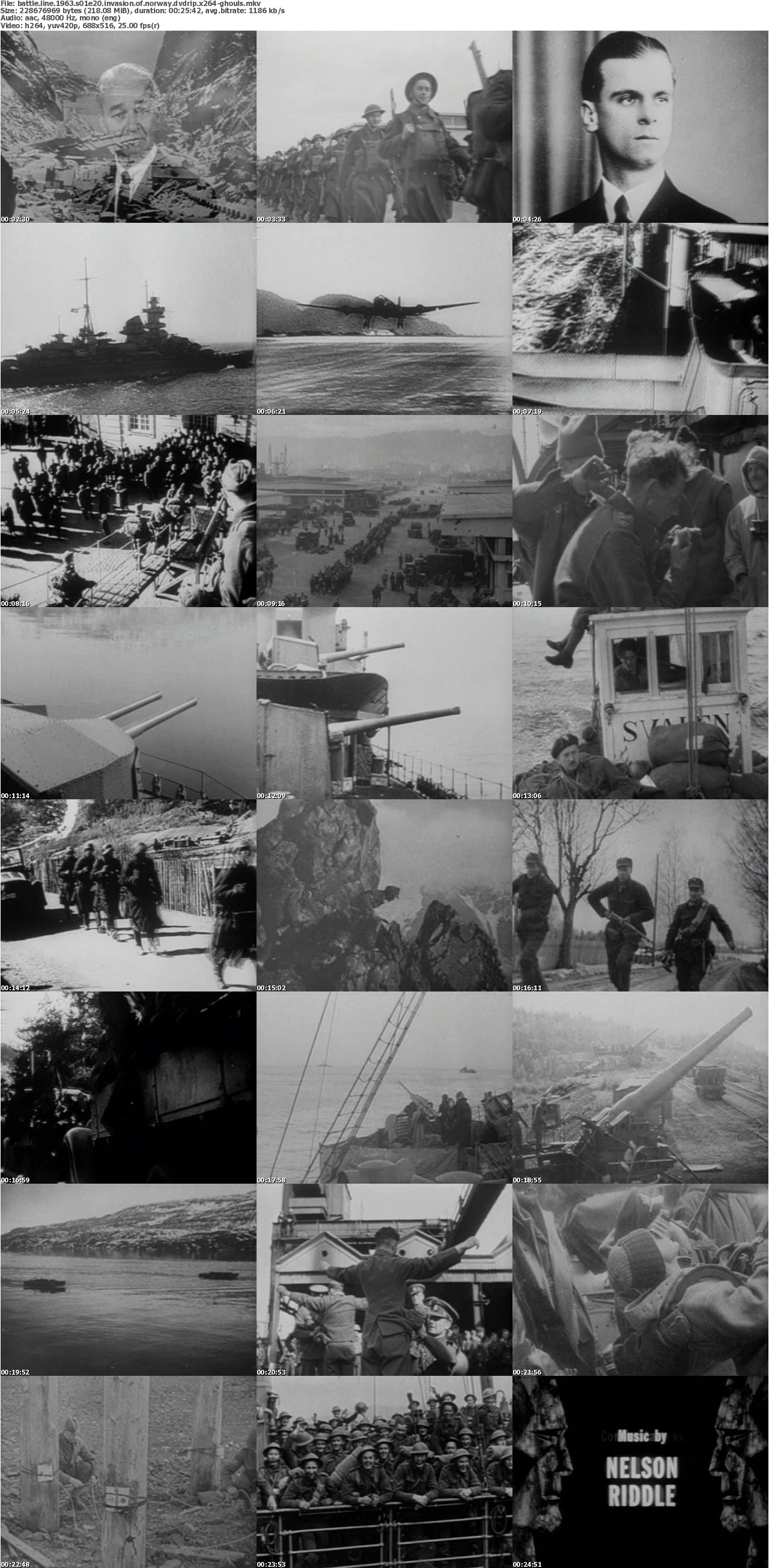 Battle Line 1963 S01E20 Invasion Of Norway DVDRip x264-GHOULS