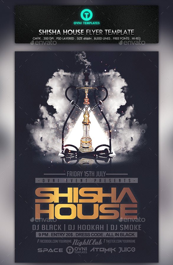 Arabian Shisha Flyer Template Download