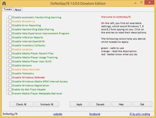 DoNotSpy78 v1.0.0 DC 29.03.2017 + portable