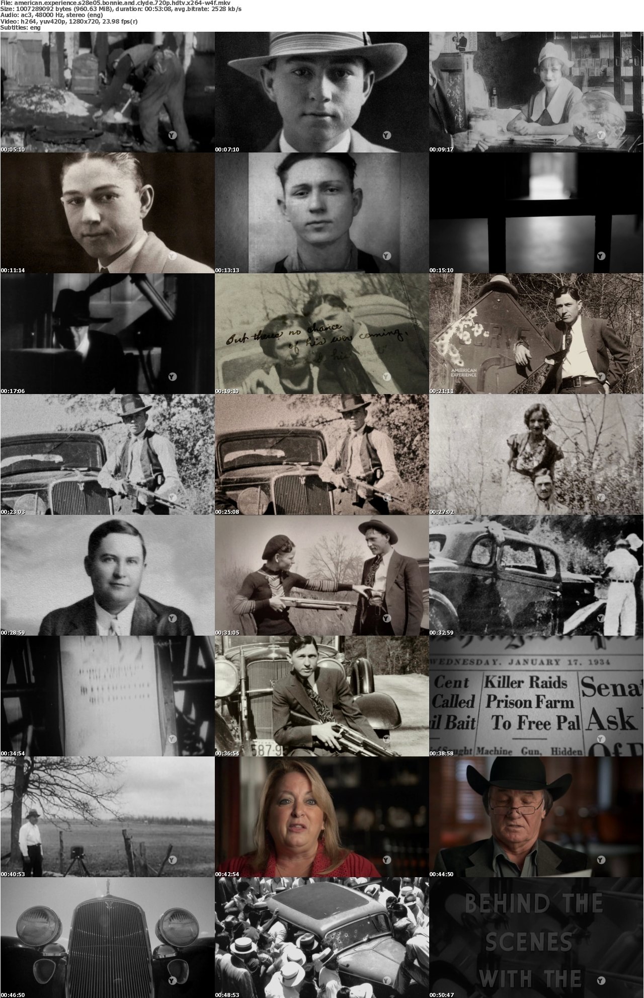 American Experience S28E05 Bonnie and Clyde 720p HDTV x264-W4F