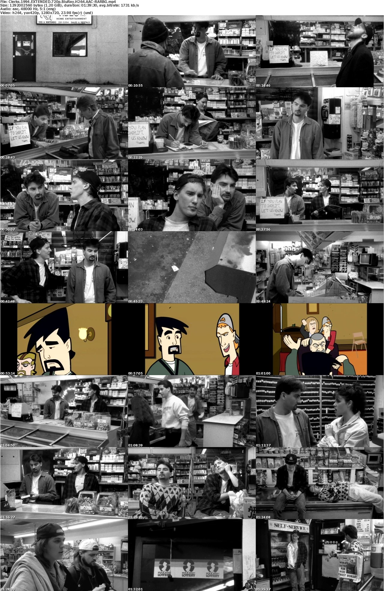 Clerks 1994 EXTENDED 720p BluRay H264 AAC-RARBG