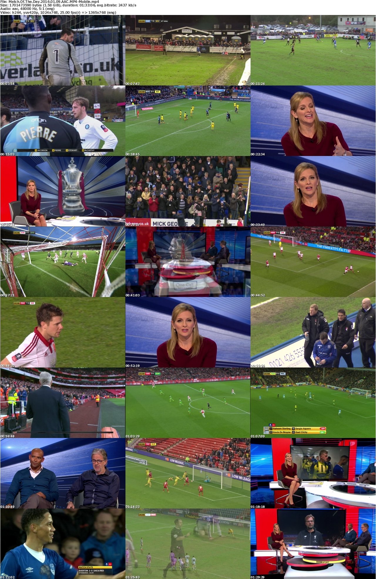 Match Of The Day 2016 01 09 AAC MP4-Mobile