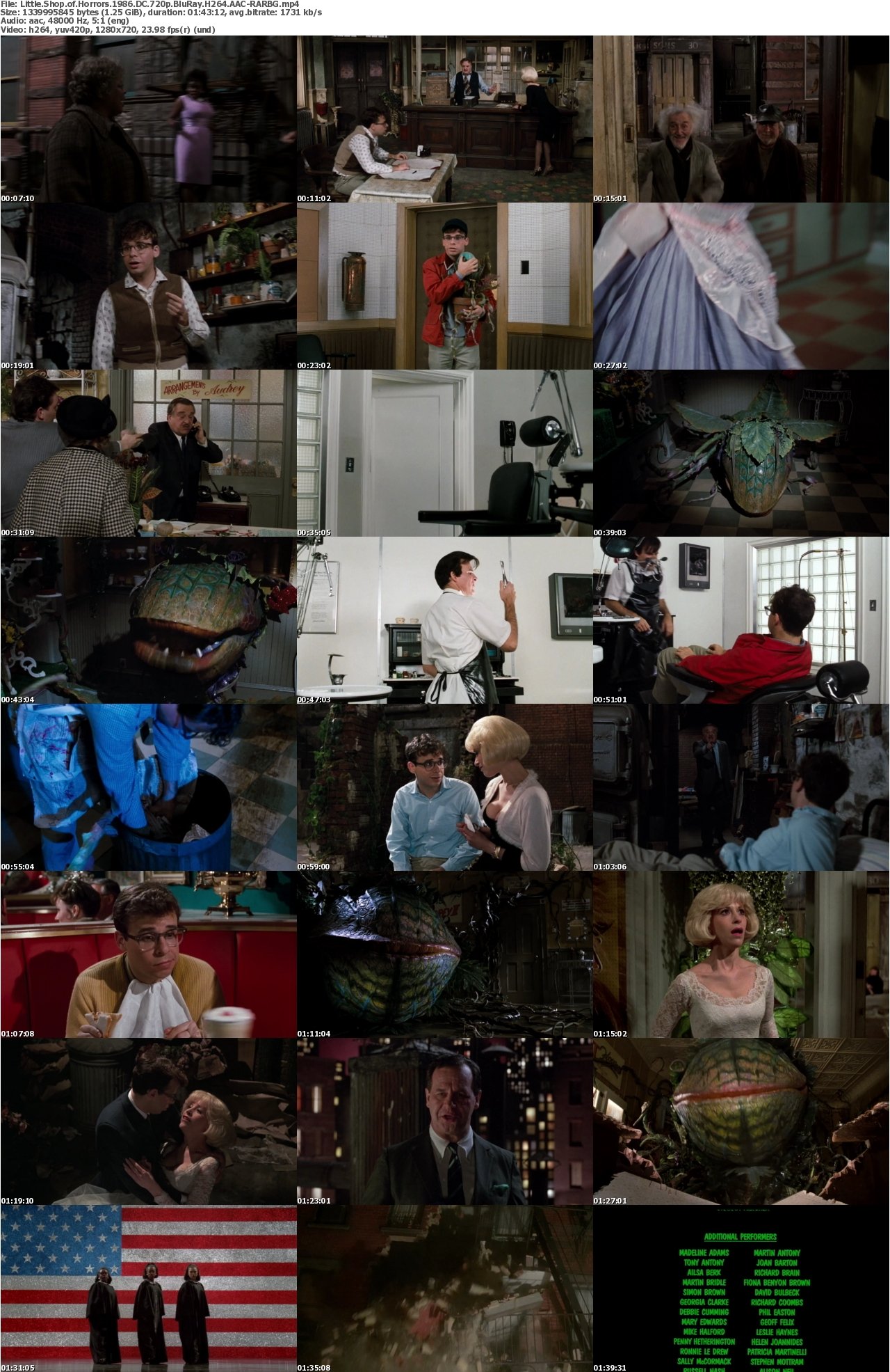 Little Shop of Horrors 1986 DC 720p BluRay H264 AAC-RARBG