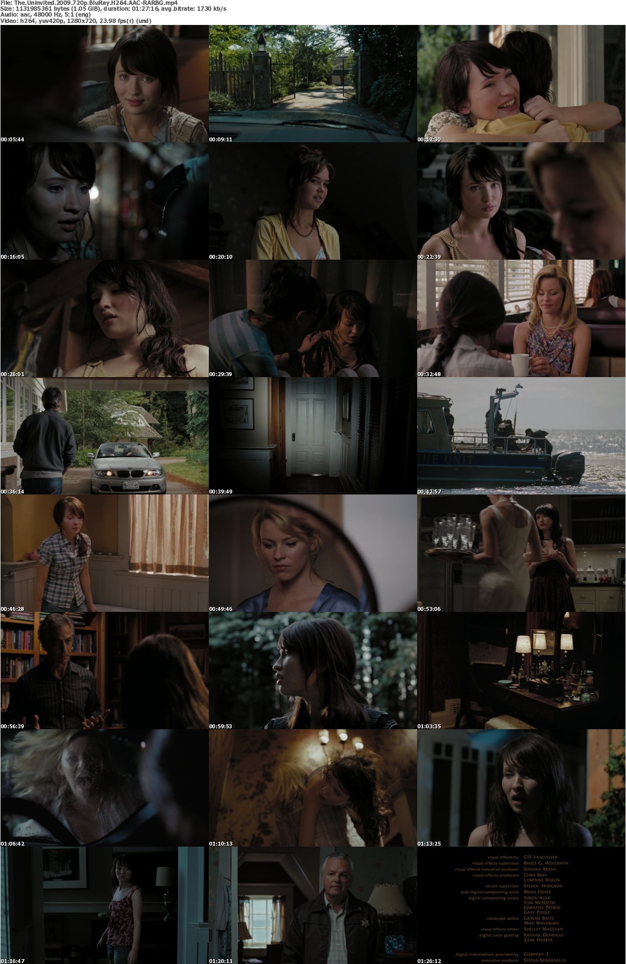 The Uninvited 2009 720p BluRay H264 AAC-RARBG