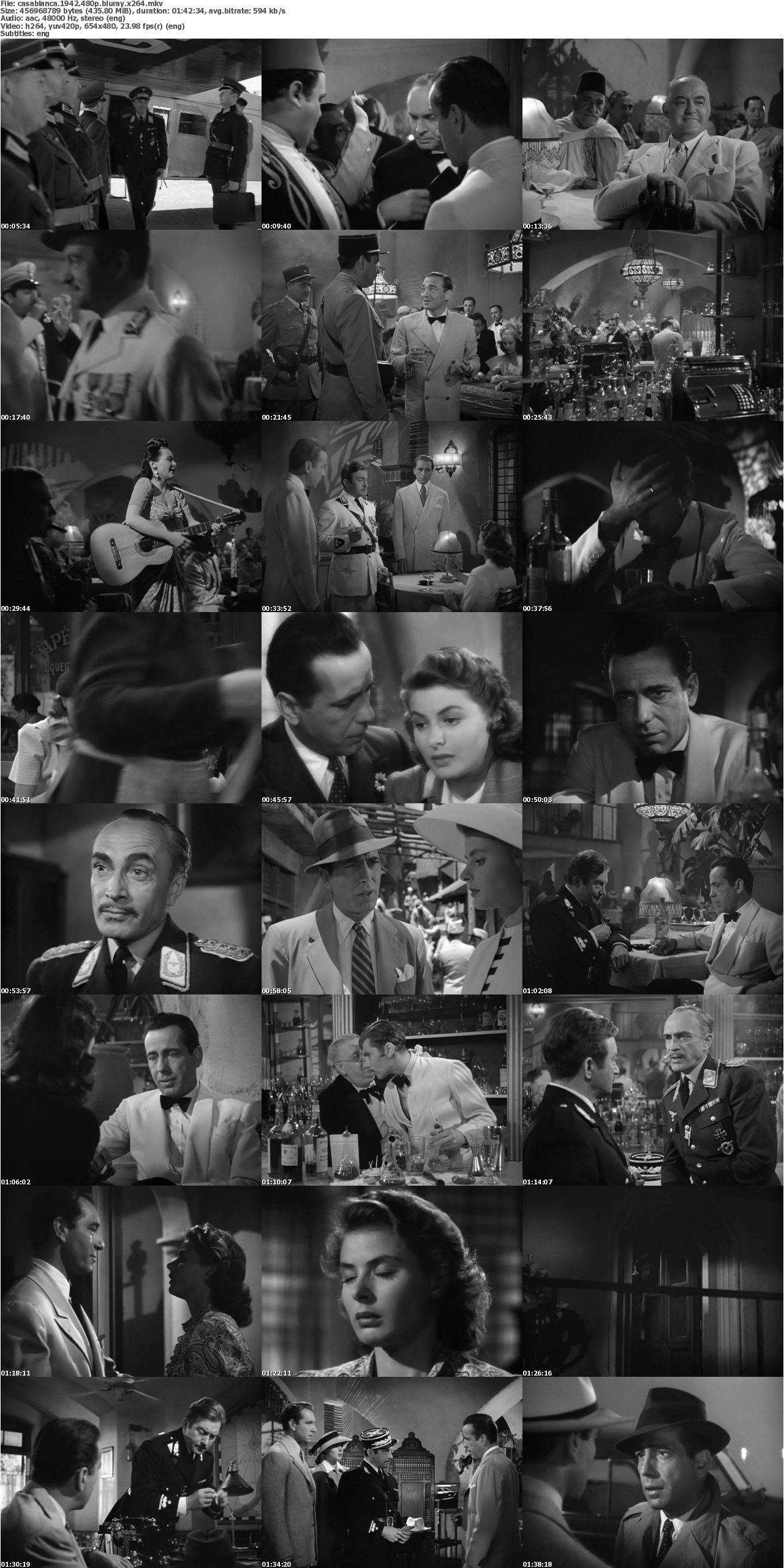 Casablanca 1942 480p BluRay x264