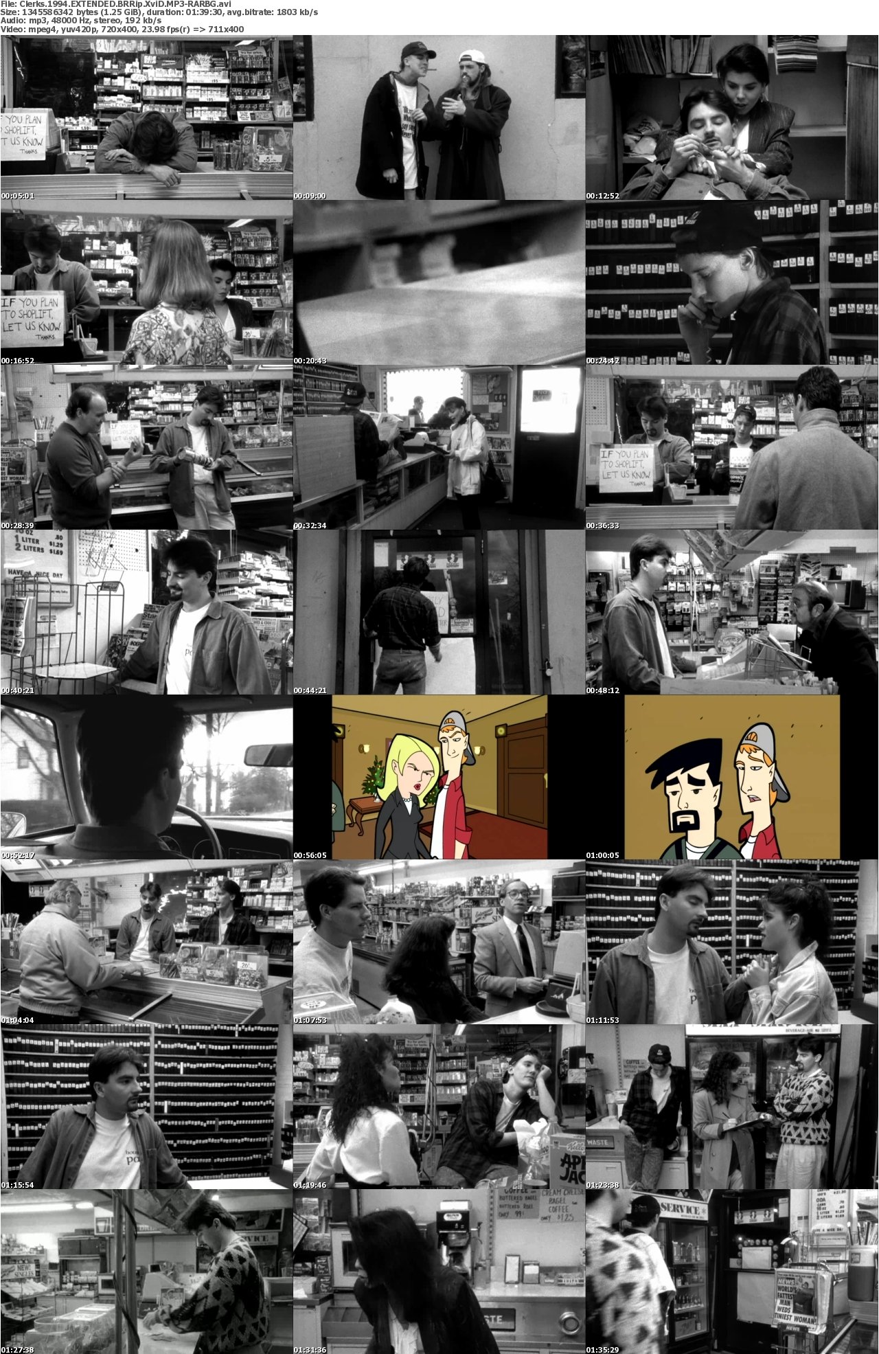 Clerks 1994 EXTENDED BRRip XviD MP3-RARBG