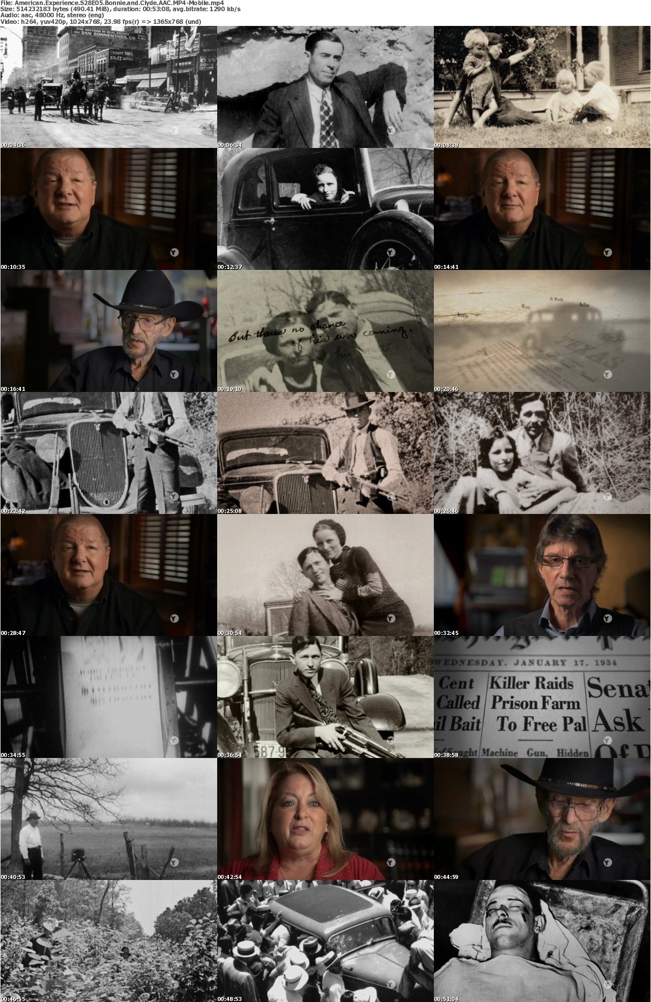 American Experience S28E05 Bonnie and Clyde AAC MP4-Mobile