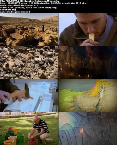 PBS - Nova: Quest for Solomon's Mines (2010) 720p HDTV x264-MVGroup