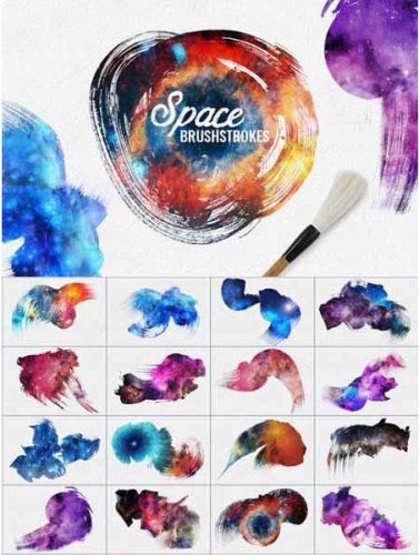 CreativeMarket - Space Brushstrokes Set
