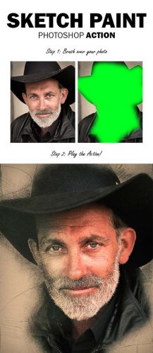 GraphicRiver Sketch Paint Photoshop Action