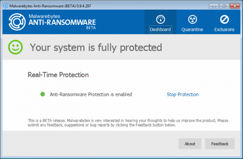 Malwarebytes Anti-Ransomware v0.9.4.299 Beta