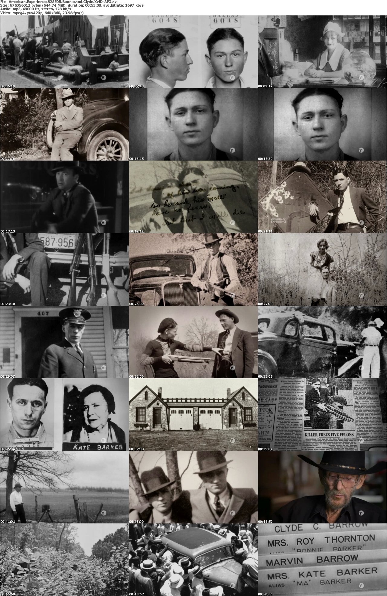 American Experience S28E05 Bonnie and Clyde XviD-AFG