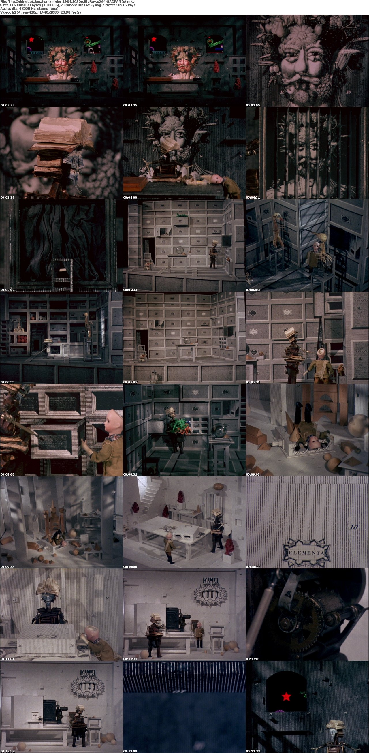 The Cabinet of Jan Svankmajer 1984 1080p BluRay x264-SADPANDA