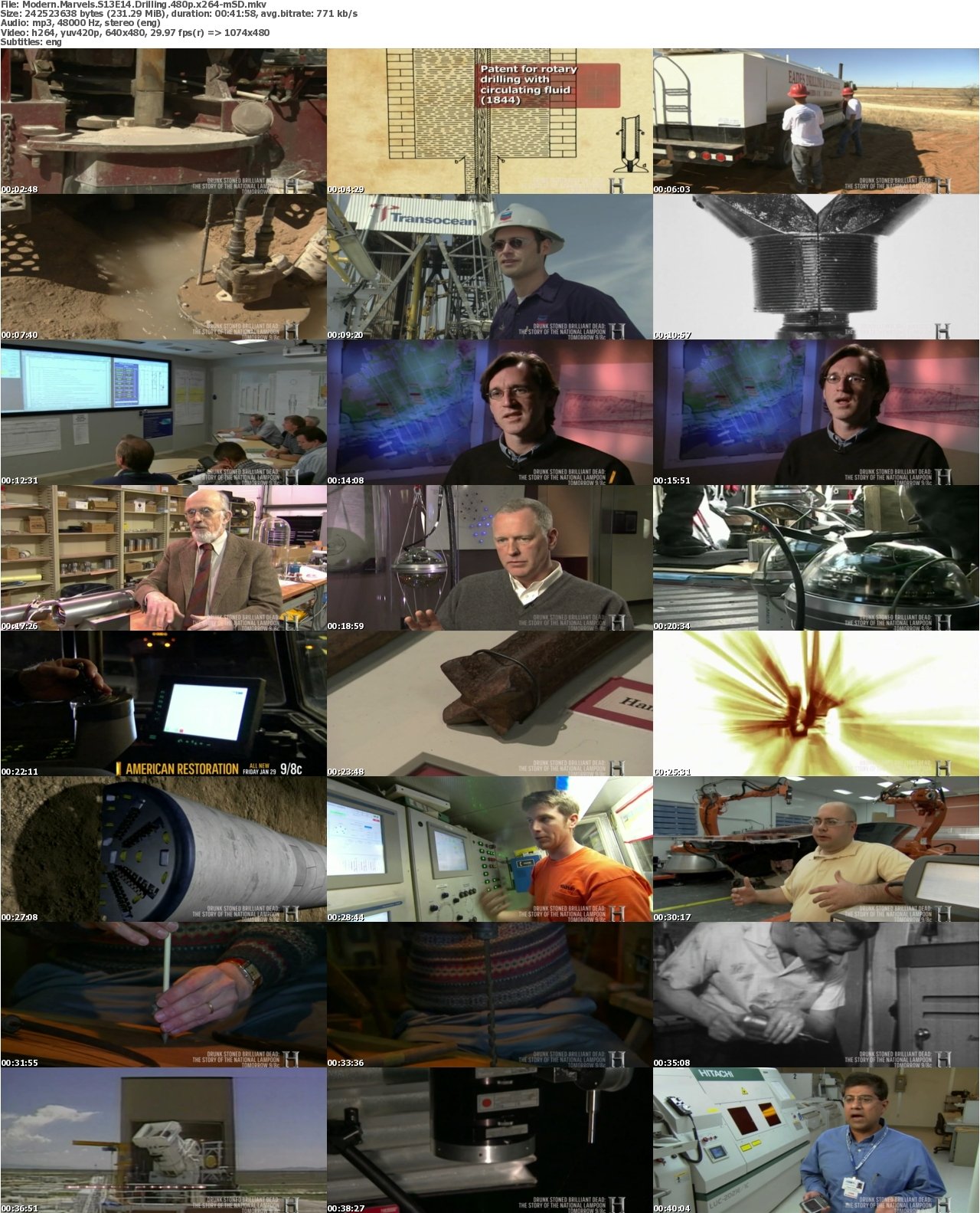 Modern Marvels S13E14 Drilling 480p x264-mSD