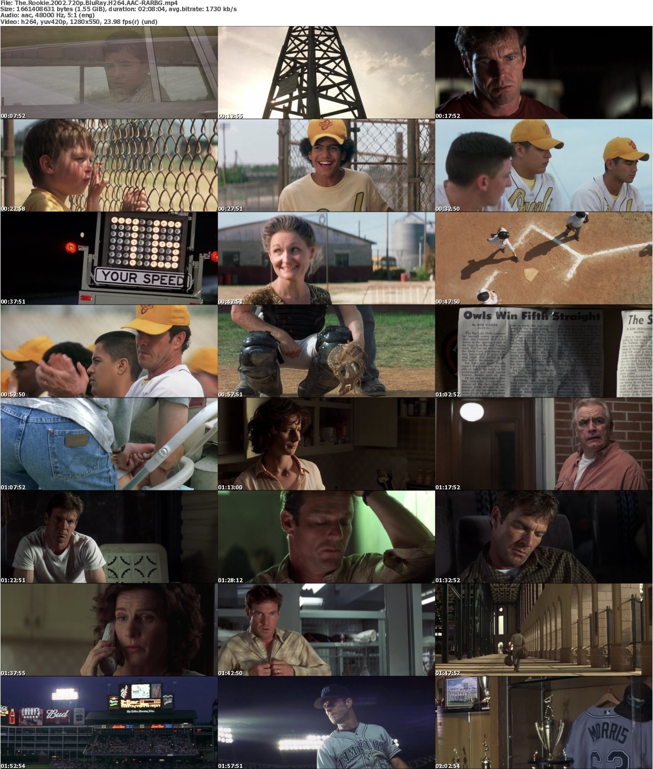 The Rookie 2002 720p BluRay H264 AAC-RARBG