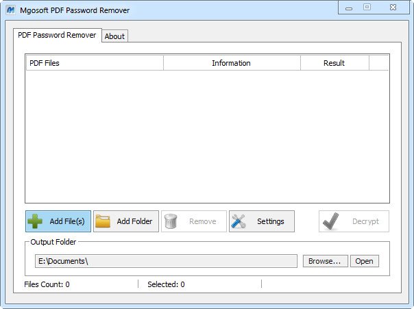 Mgosoft PDF Password Remover 9.5.12 full serial