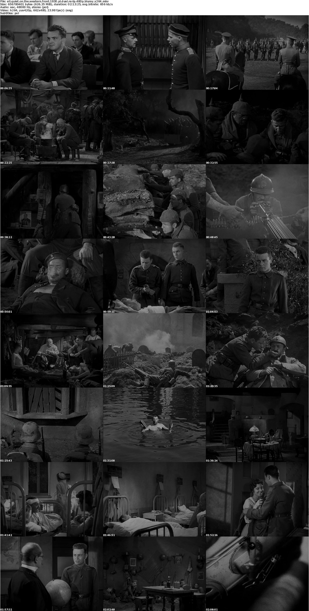 All Quiet on The Western Front 1930 PL DUAL RERIP 480p BluRay x264