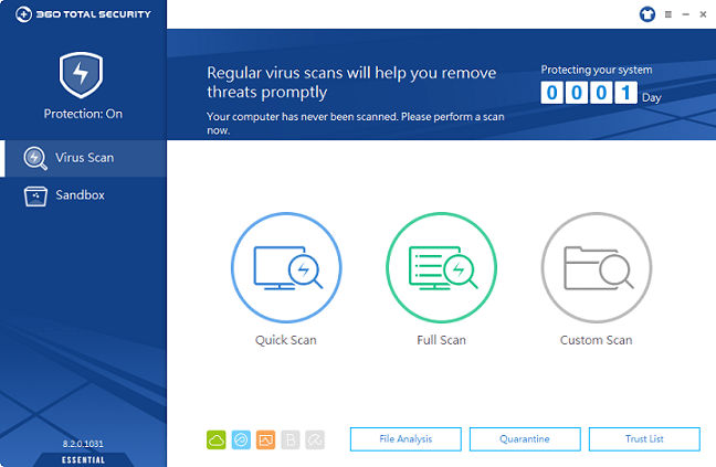 360 Total Security Essentials 8.2.0.1031 