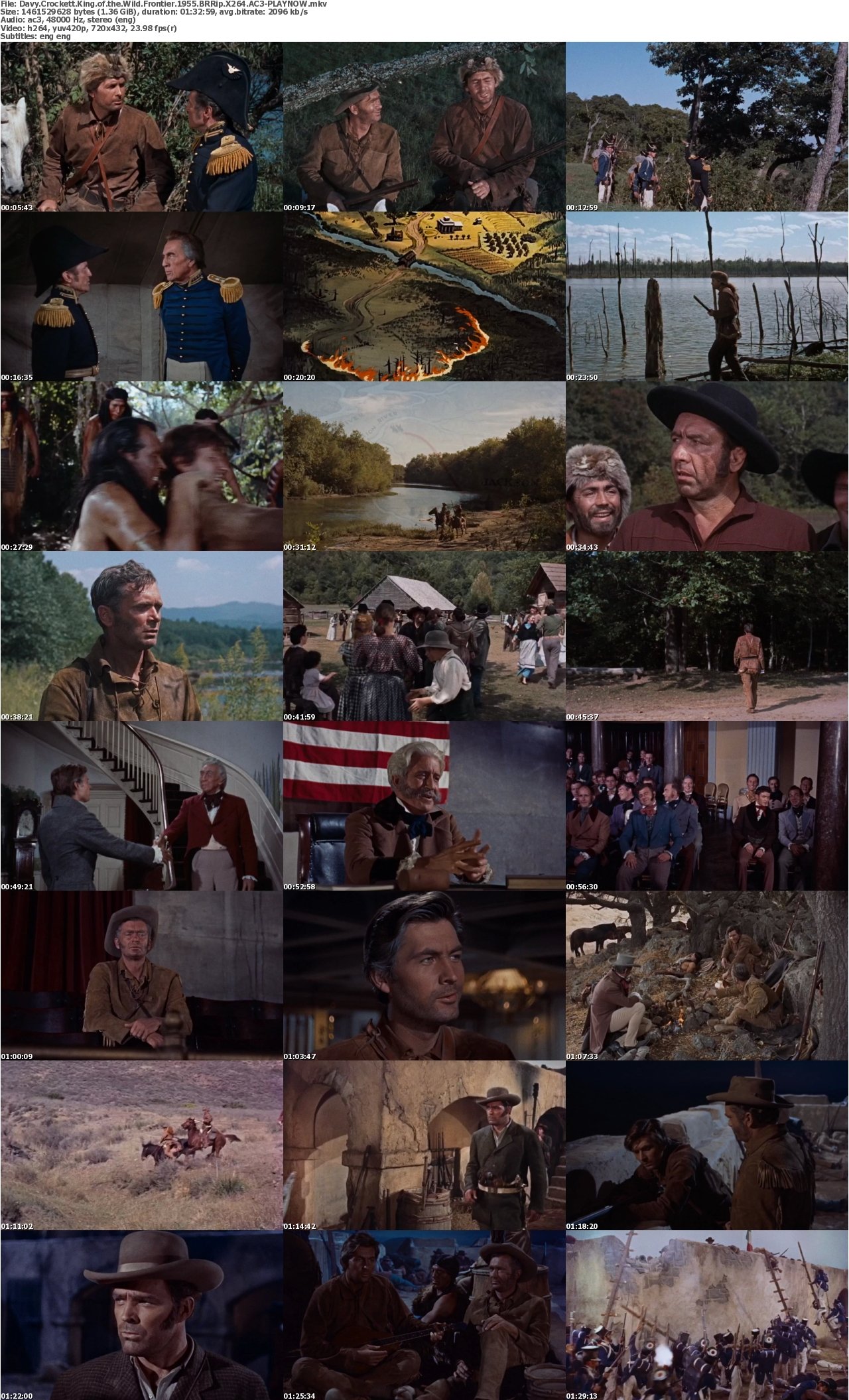 Davy Crockett King of the Wild Frontier 1955 BRRip X264 AC3-PLAYNOW