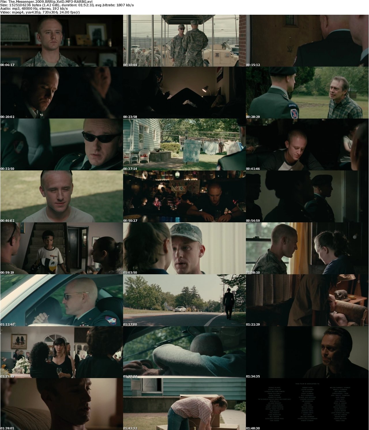 The Messenger 2009 BRRip XviD MP3-RARBG