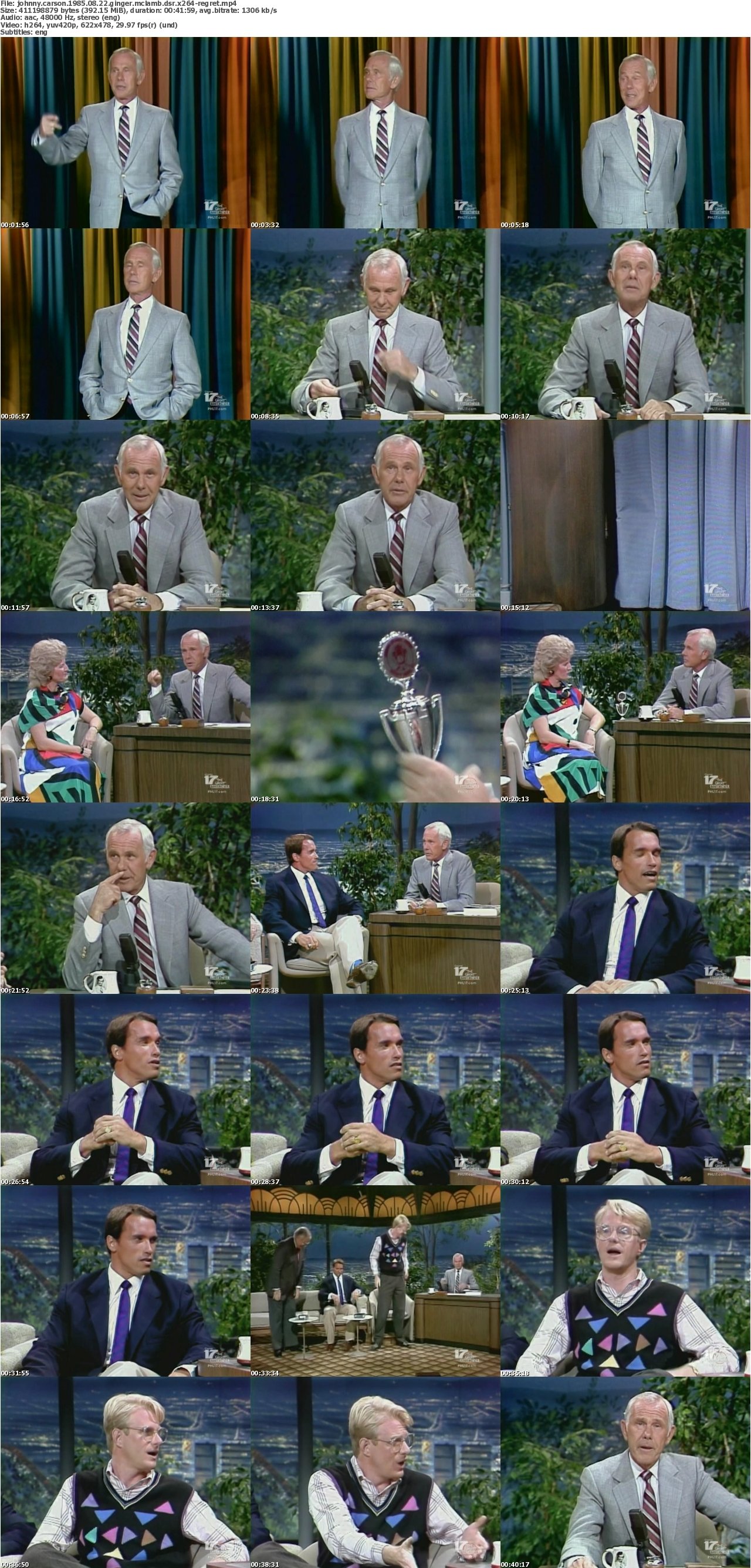 Johnny Carson 1985 08 22 Ginger McLamb DSR x264-REGRET