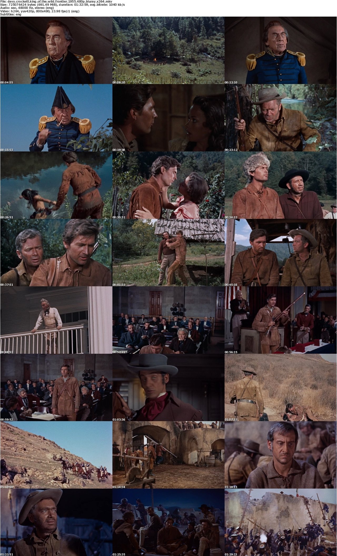 Davy Crockett King of the Wild Frontier 1955 480p BluRay x264