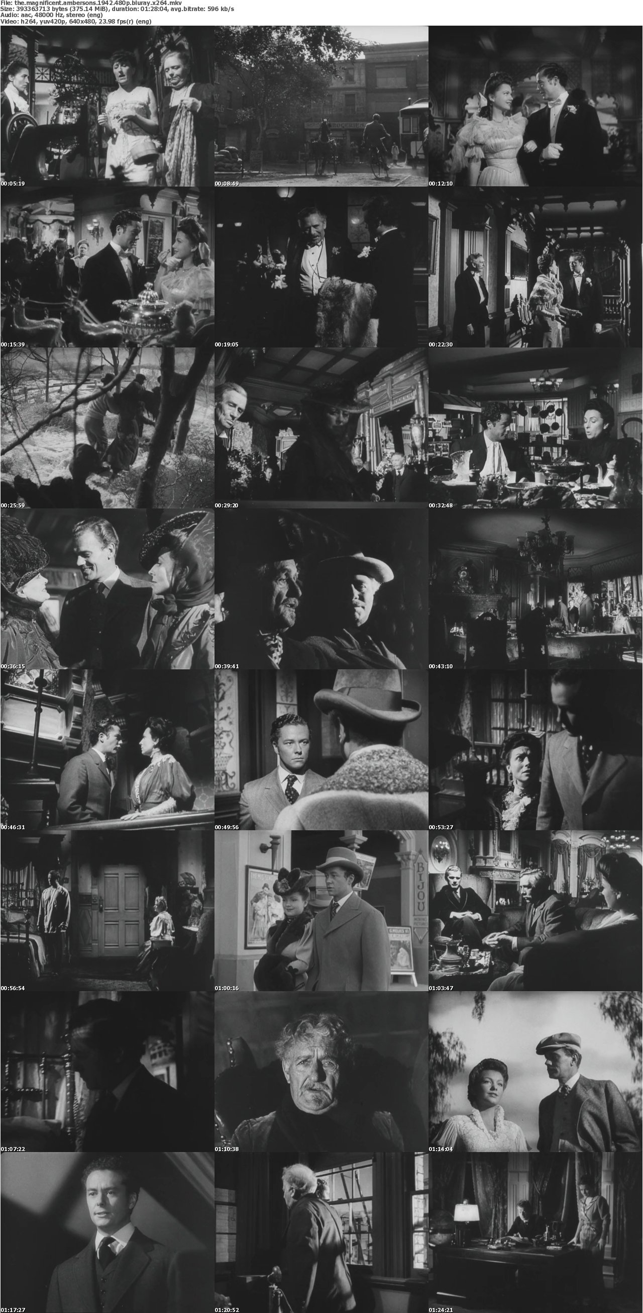 The Magnificent Ambersons 1942 480p BluRay x264