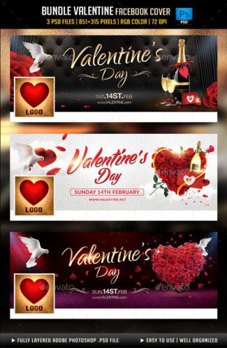 Graphicriver Bundle Valentines Day Facebook Cover 