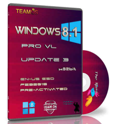 Windows 8.1 Pro Vl Update 3 x86 En-Us ESD Feb2016 Pre-Activated