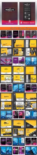 Brochures Flyer template design vector