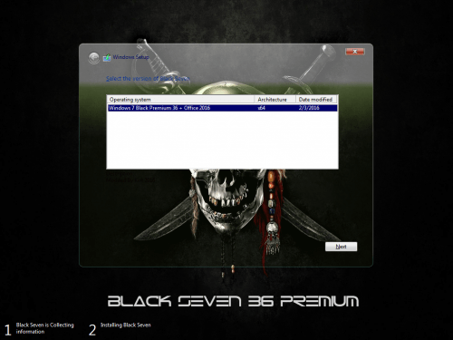 Windows 7 Black Premium 36 Dark x64 + Office 2016 (Feb 2016)